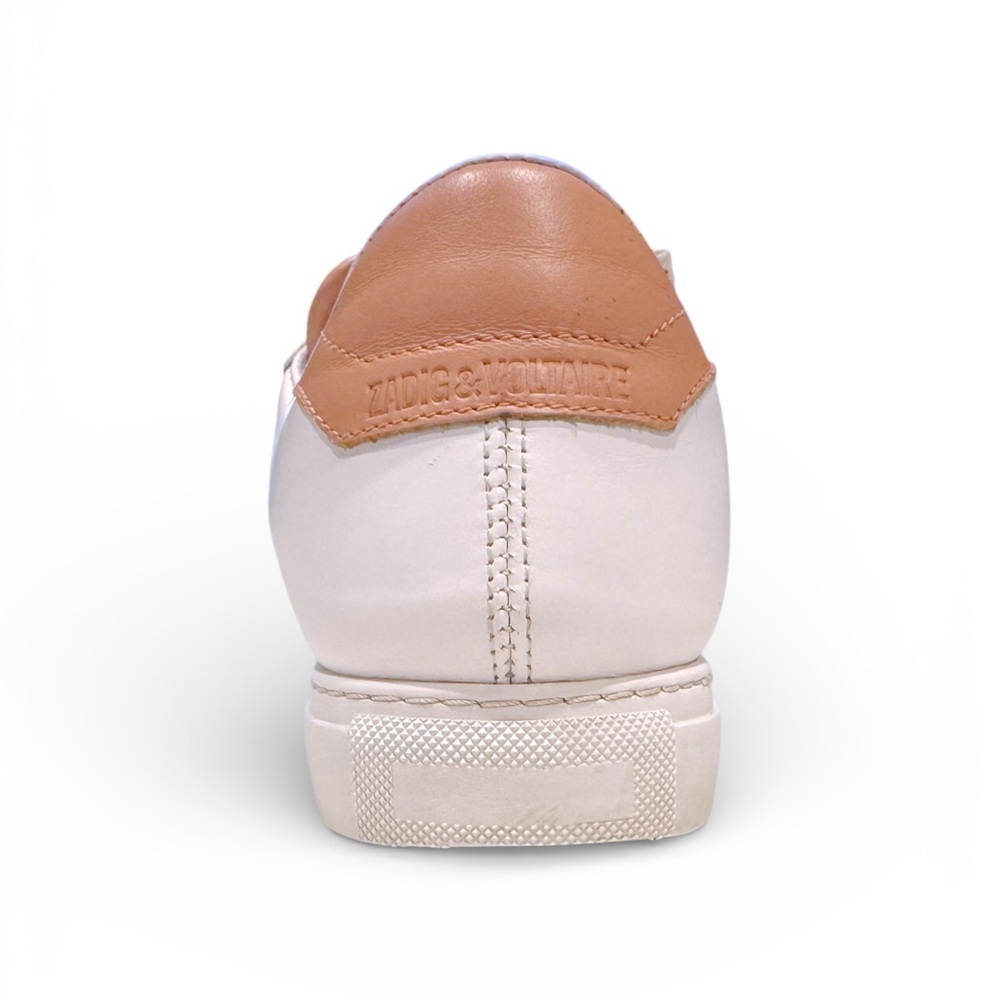Zadig & Voltaire White and Gold Accent Sneakers - Picture 3 of 15